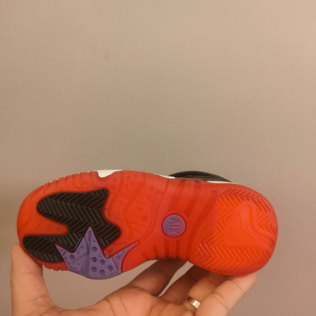 Jordan 612 single buckle children's shoes" black, orange"