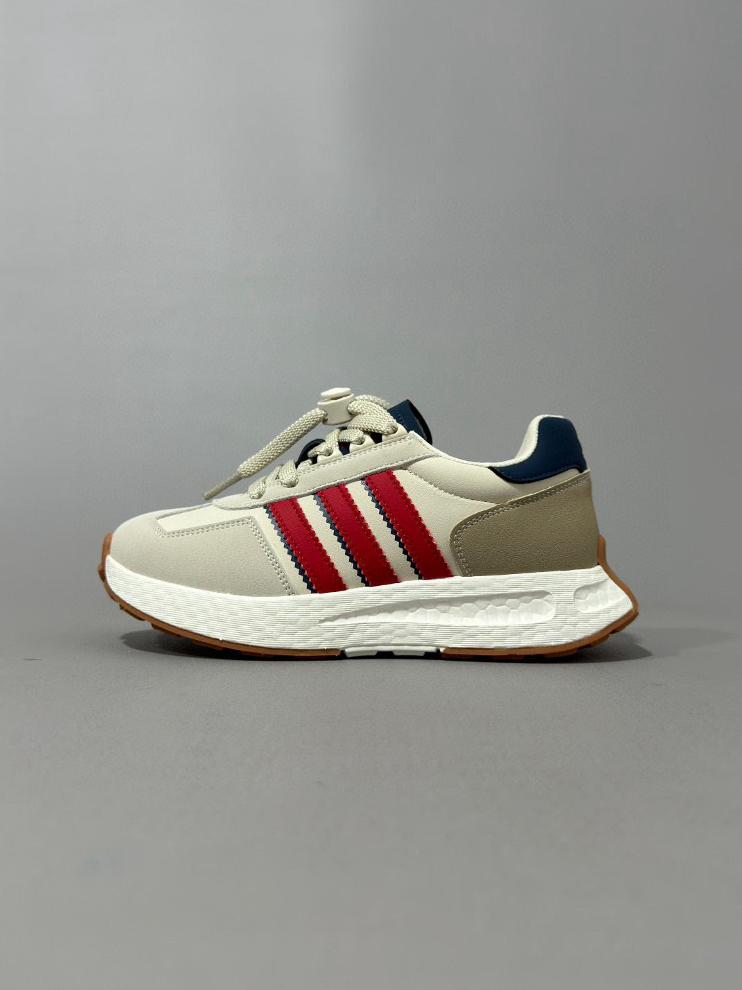Adidas Popcorn Running Shoes" gray, white, red"