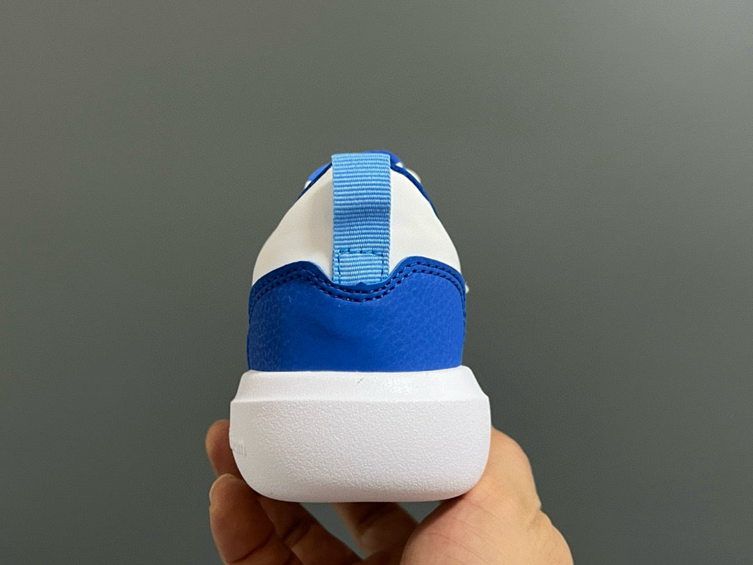 Adidas Little Dragon joint Velcro children's shoes" white, blue"
