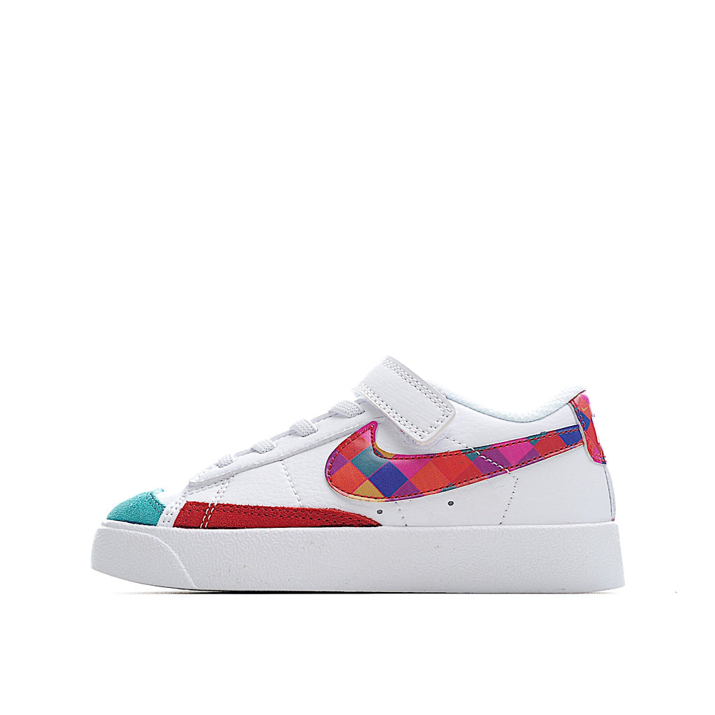 Trail Blazers Velcro Low-Top Kids Sneakers" white"