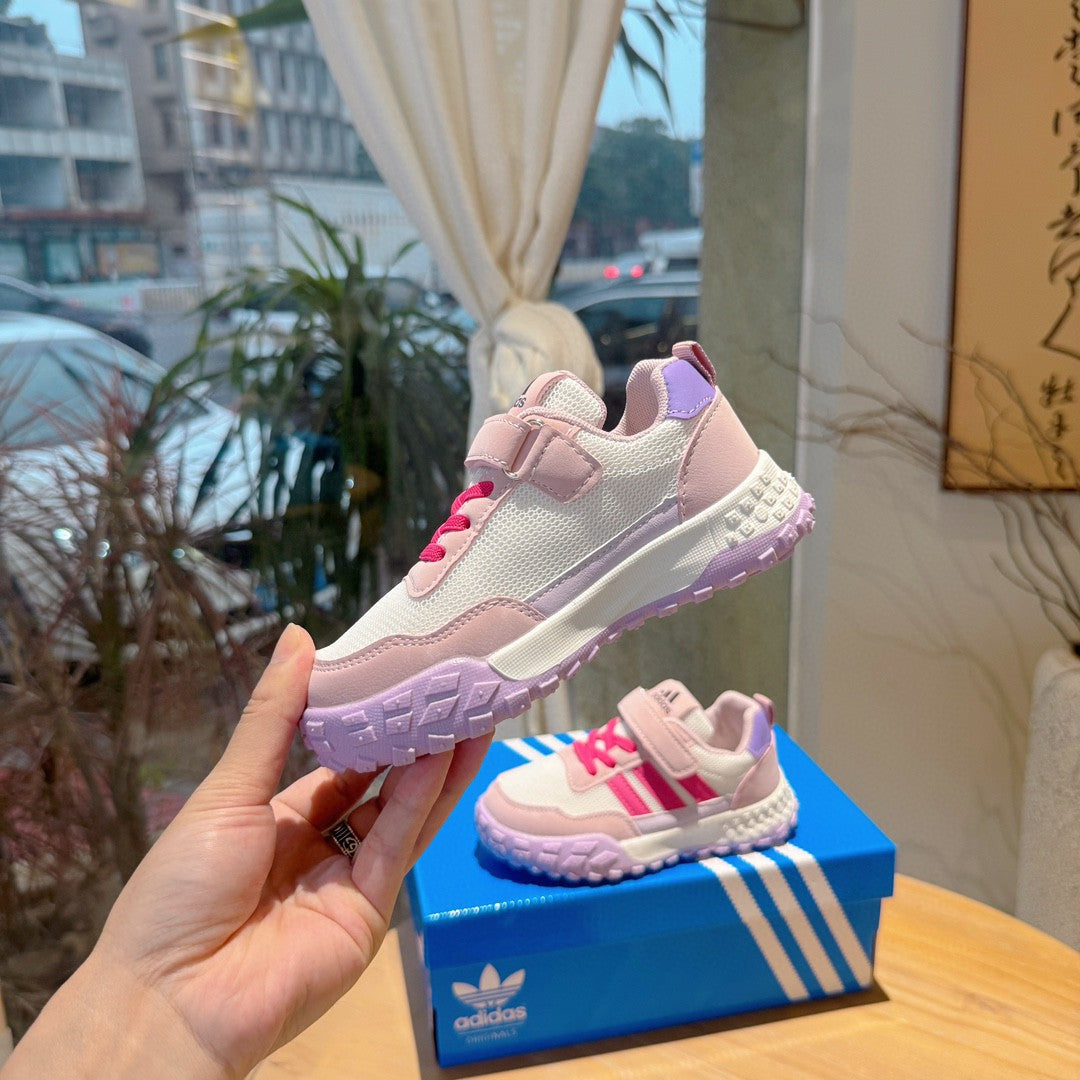 adidas mesh casual hiking shoes" pink, purple, cream"