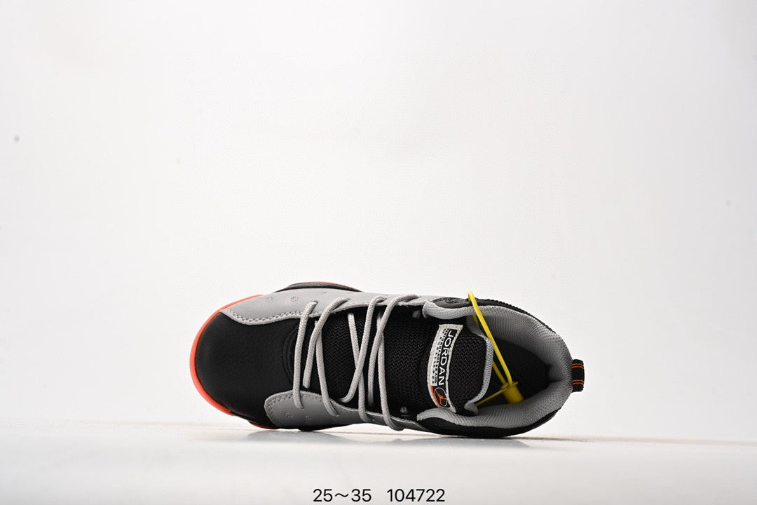 AJ13-1/split leather' gray, black, orange"