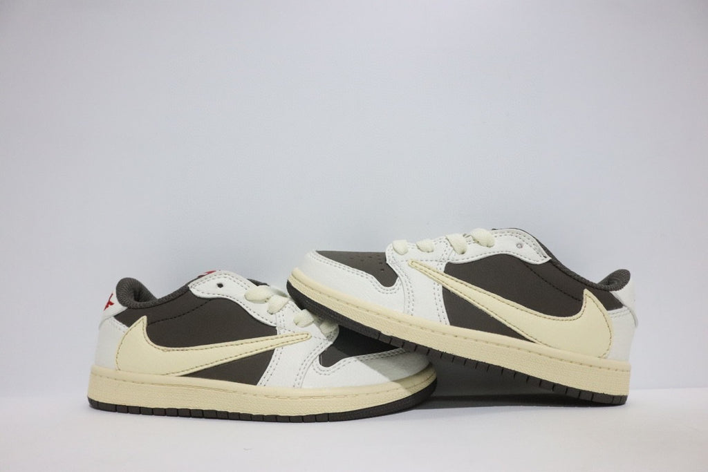 Jordan low-top hook series" white, cream, dark olive green"
