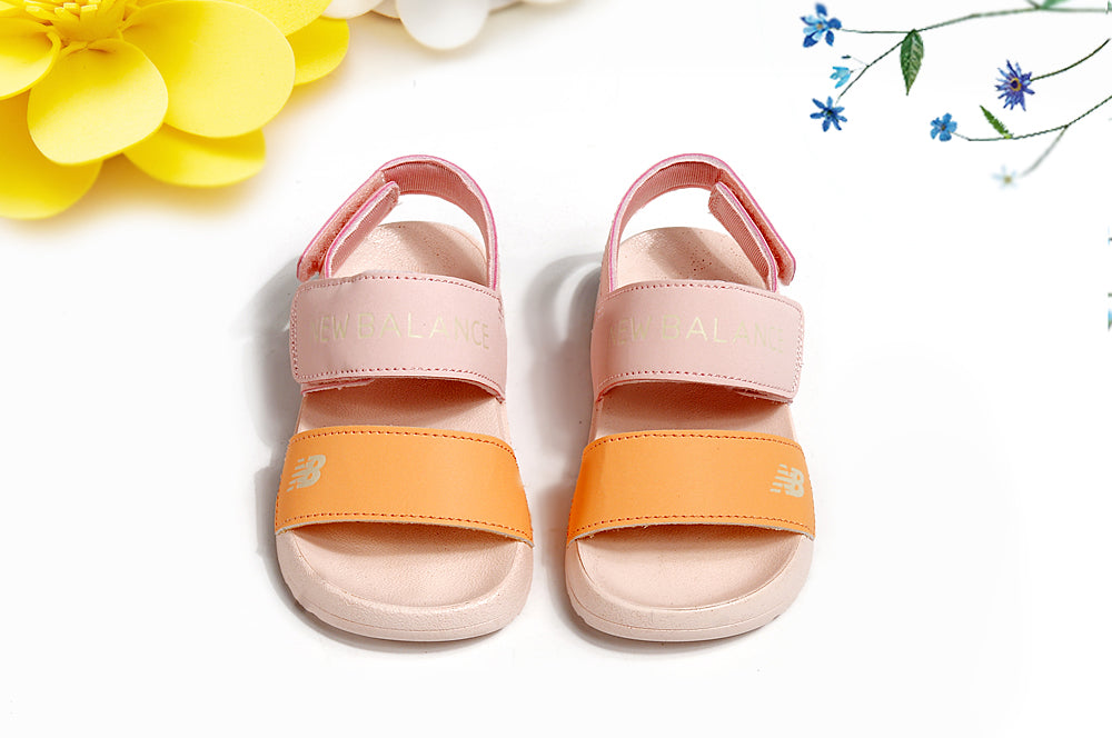 NB double bar sandals " light pink,orange"