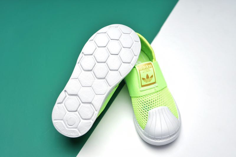 AD one-step soft shell mesh bandage shoes" yellow/ lime green with white"