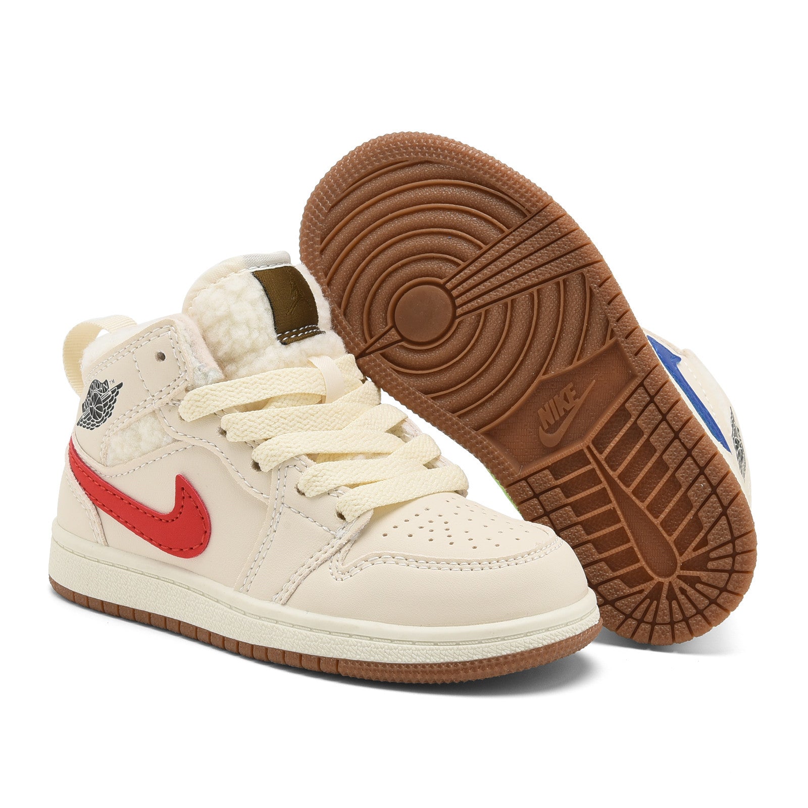 AJ-127" cream, neon green, blue"