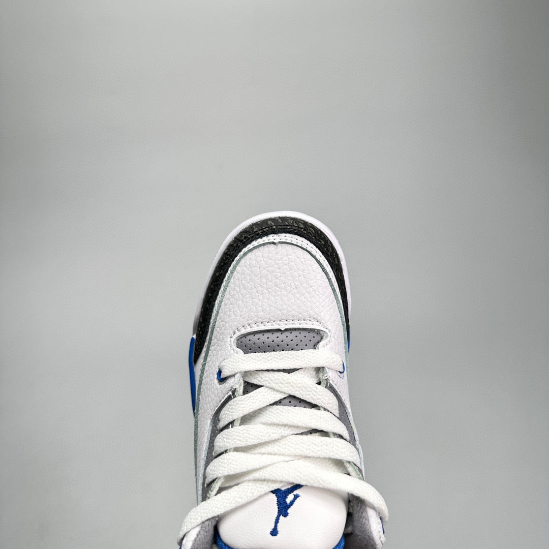 Jordan 3 children's shoes" white, blue"