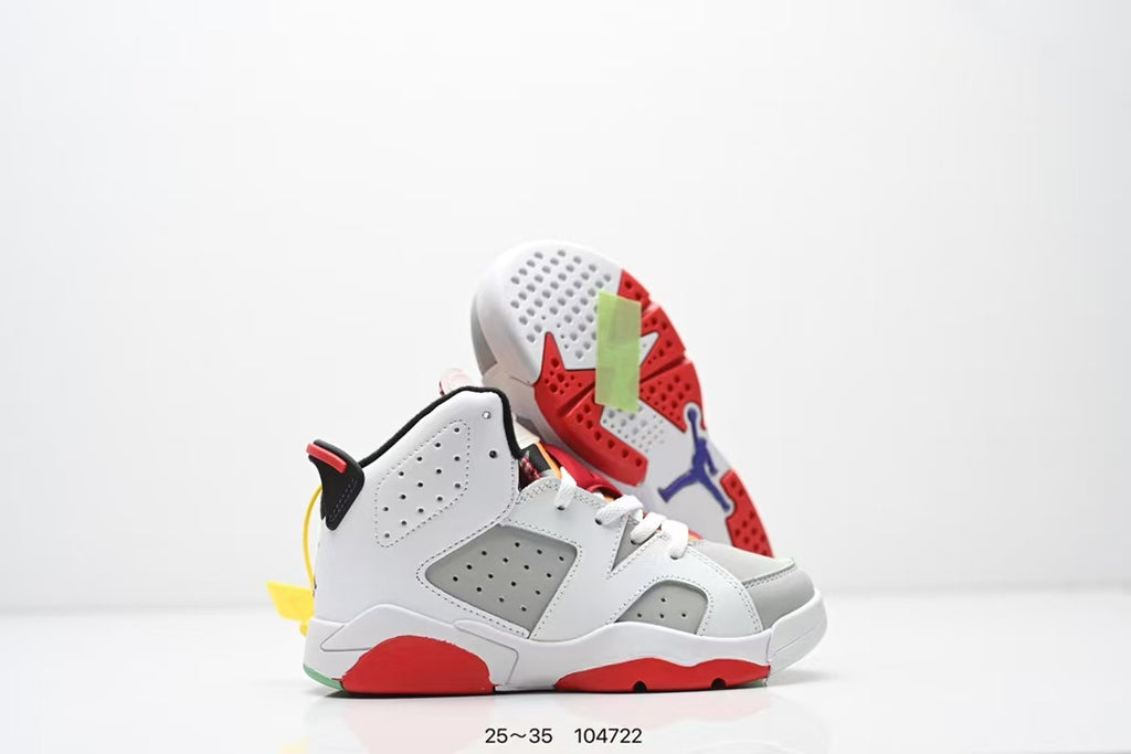 Joe 6 split leather children's shoes " white, gray, red"