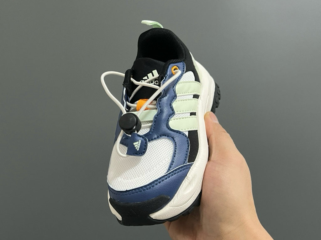 Adidas new elastic buckle children's shoes" white, black, blue"
