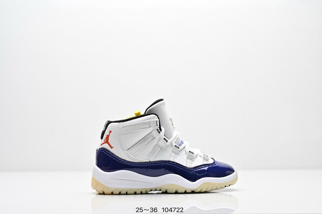 Joe 11 high-top high-quality children's shoes" basketball" white, blue"