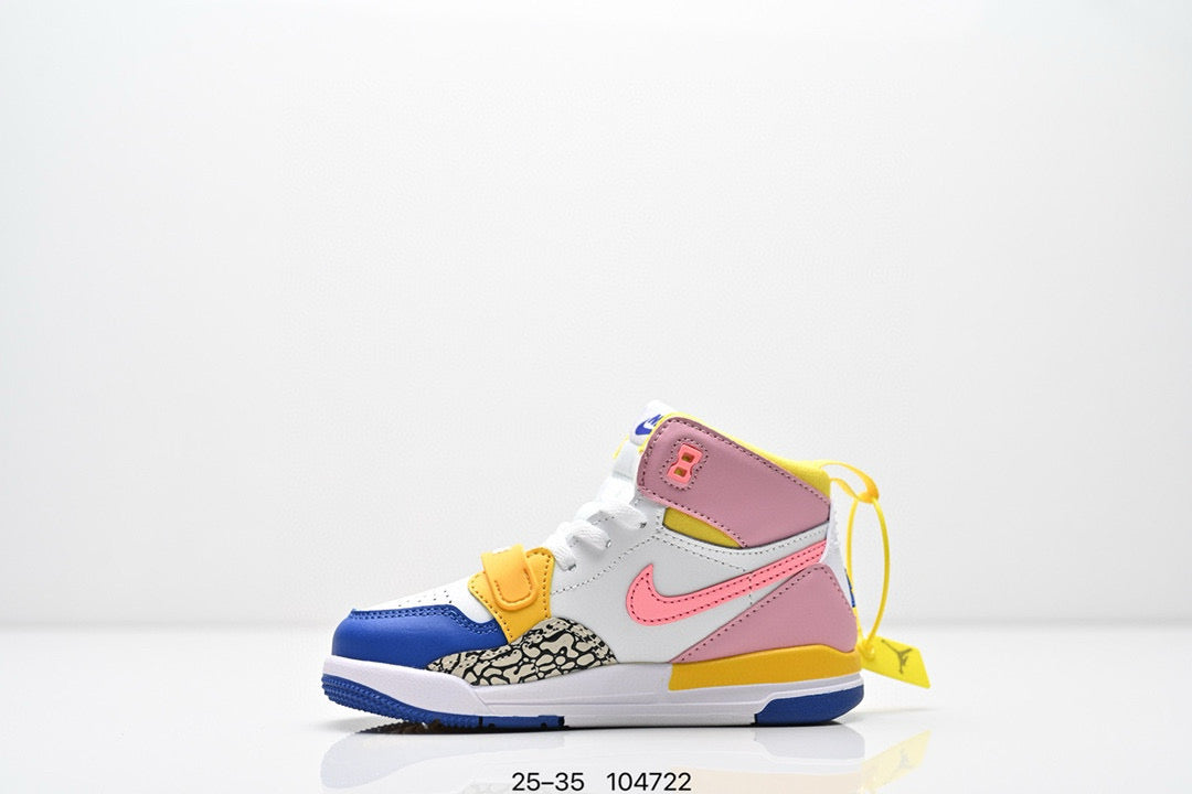 Jordan 312 children's shoes" White with Blue, & Pink"