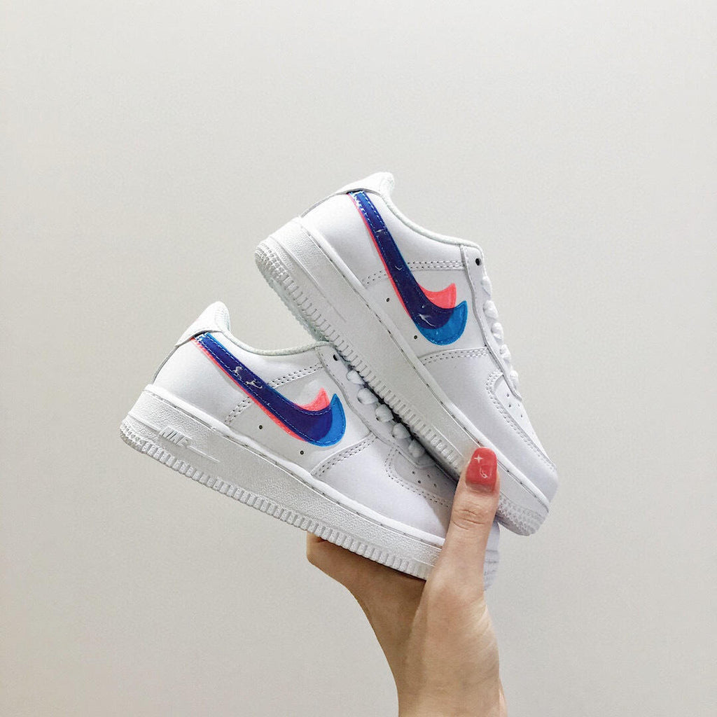 Air Force low-top lace-up sneakers" white"