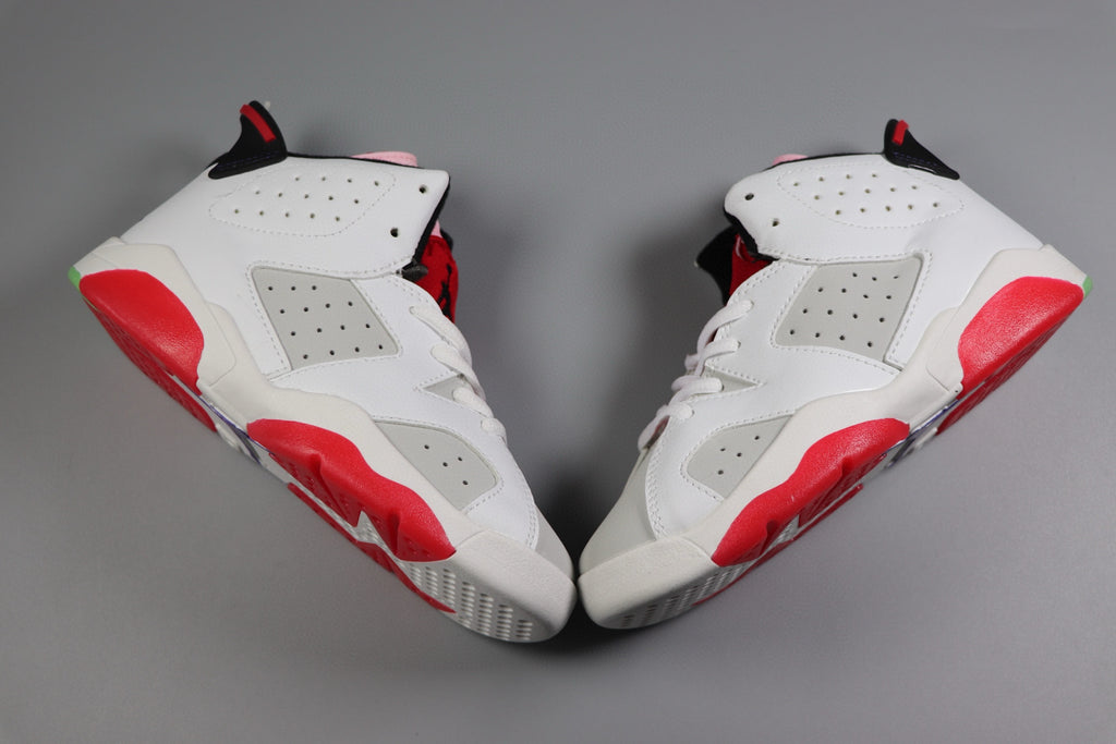 Joe 6 children's basketball shoes " white ,& red"