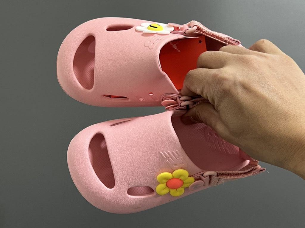 NB hole two-way sandals" several colors- flower"