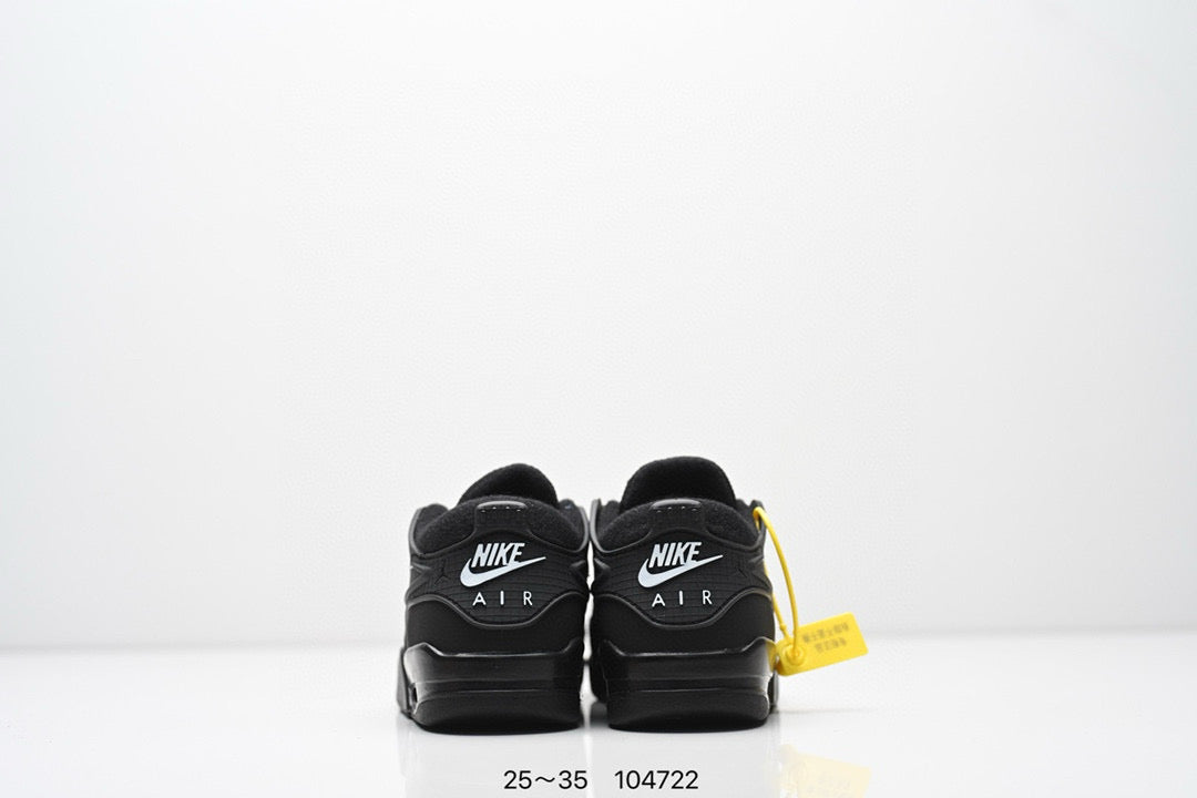 Jordan 4 low-top air cushion basketball shoes" black"
