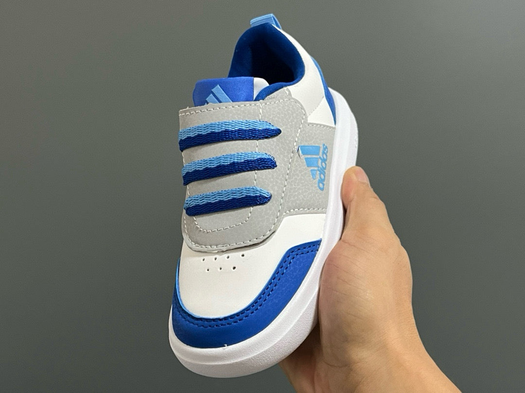 Adidas Little Dragon joint Velcro children's shoes" white, blue"