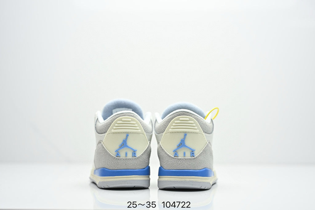 Joe 3" white, gray, blue"