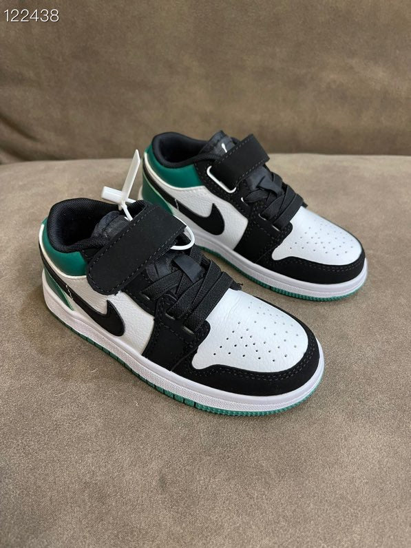 AIR JORDAN 1 low-top Velcro" white, black, green"