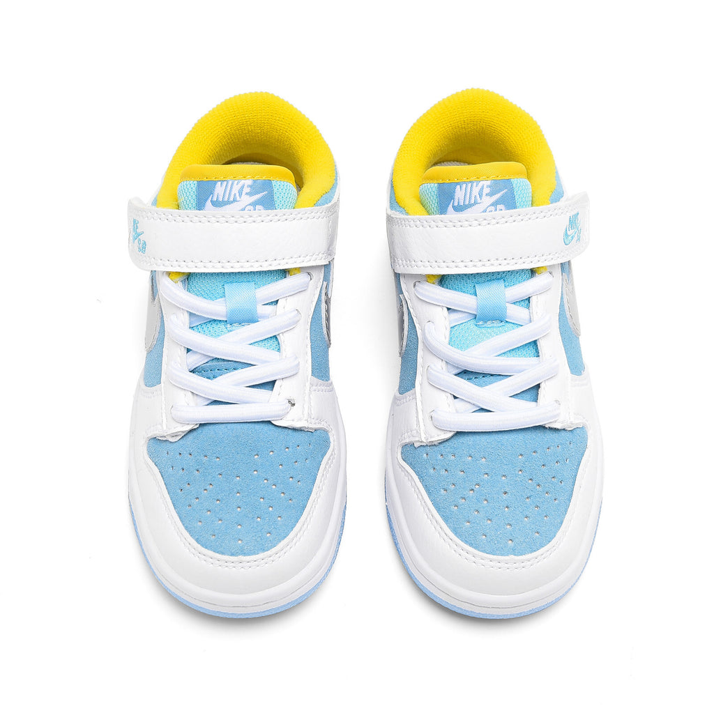 SB Velcro children's shoes" white, blue"