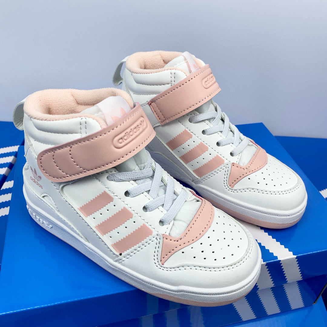Adidas 84 high-top children's shoes" white, pink"
