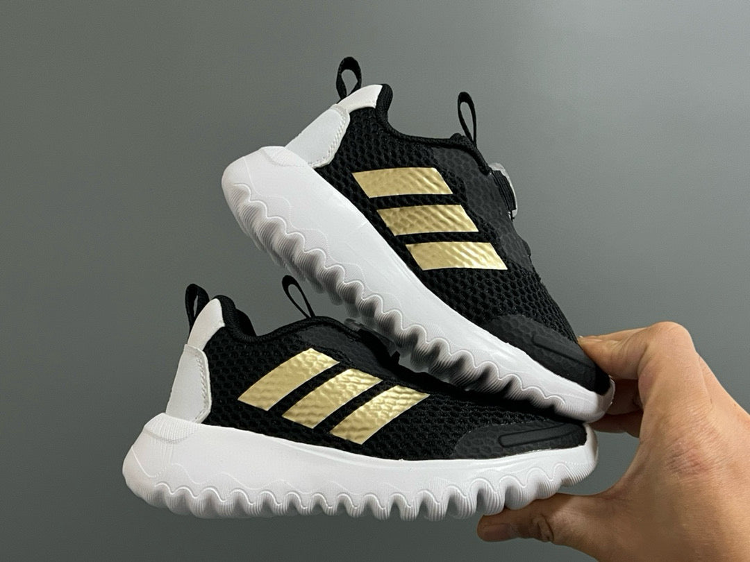Adidas BOA lock 3 mesh shoes for children" black, gold"