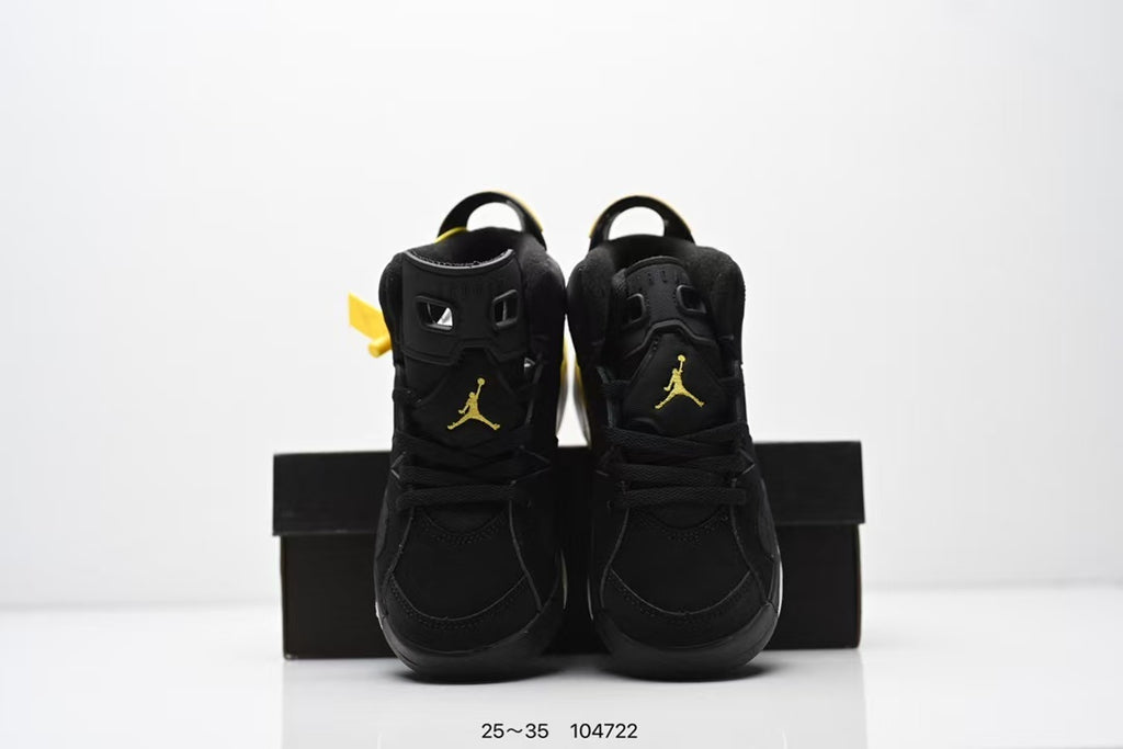 Joe 6 split leather children's shoes "black, yellow"