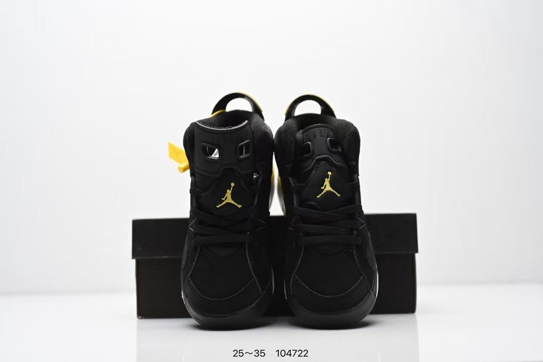 Joe 6 split leather children's shoes "black, yellow"