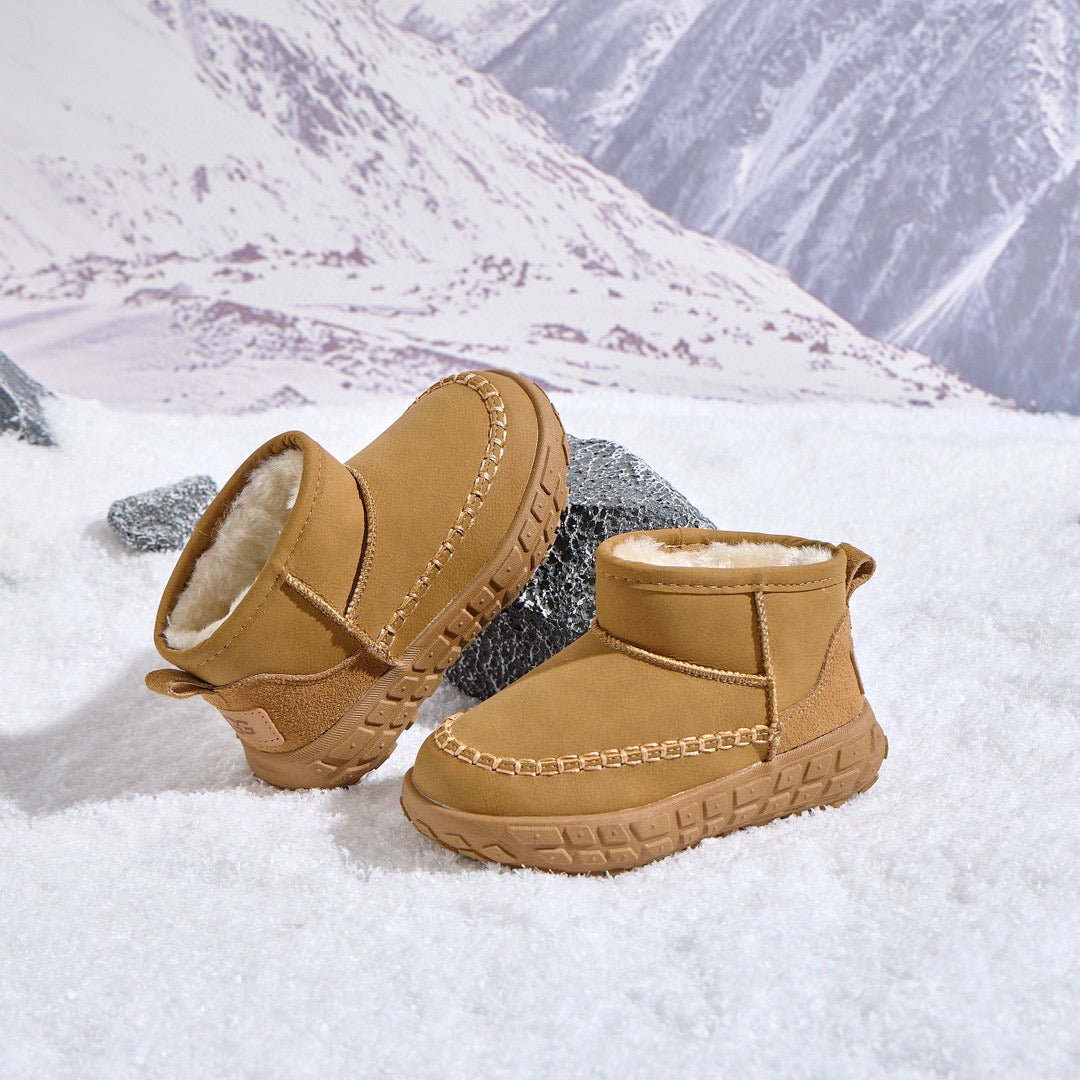 U-GG tire bottom snow boots" camel"