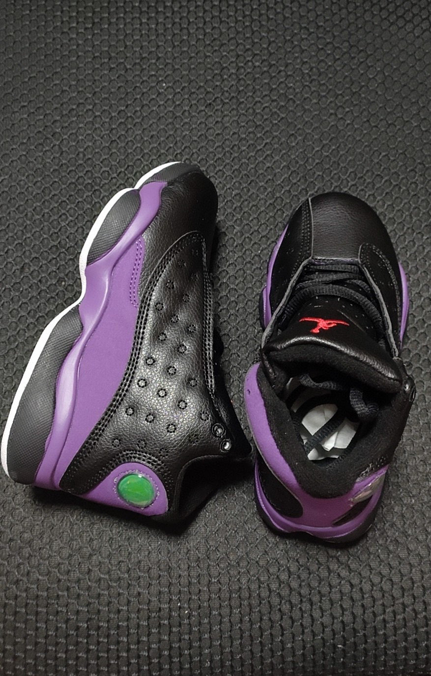 Joe 13 high top children's shoes" black, purple"