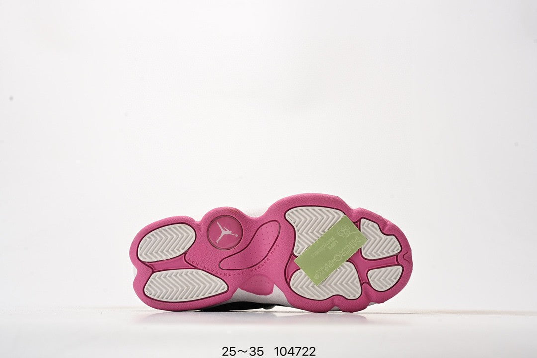 AJ13-1/split leather' white, black, purple"