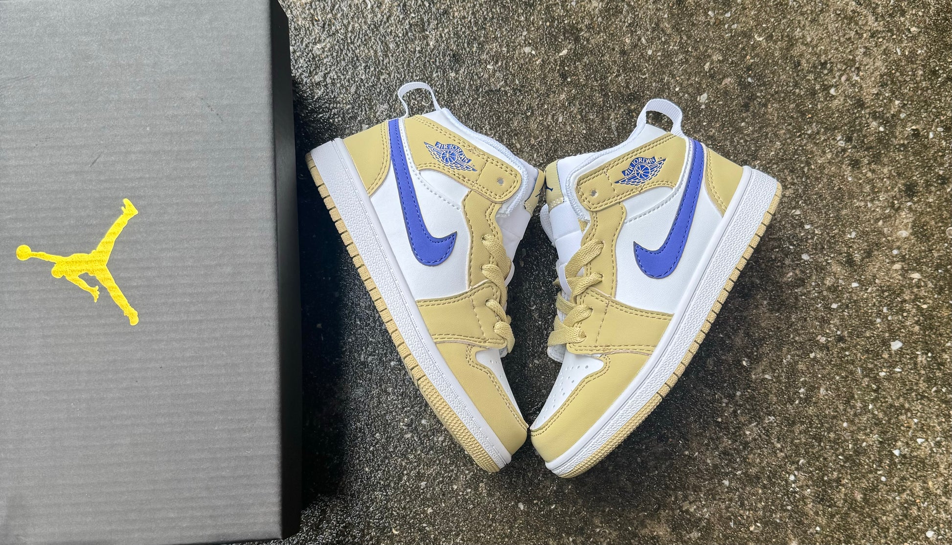 Joe 1 lace up" white, dark blue, khaki"