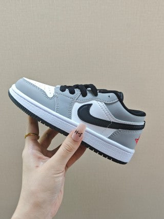 Qiao Yizhuan G version low-top children's lace-up sports shoes" gray"