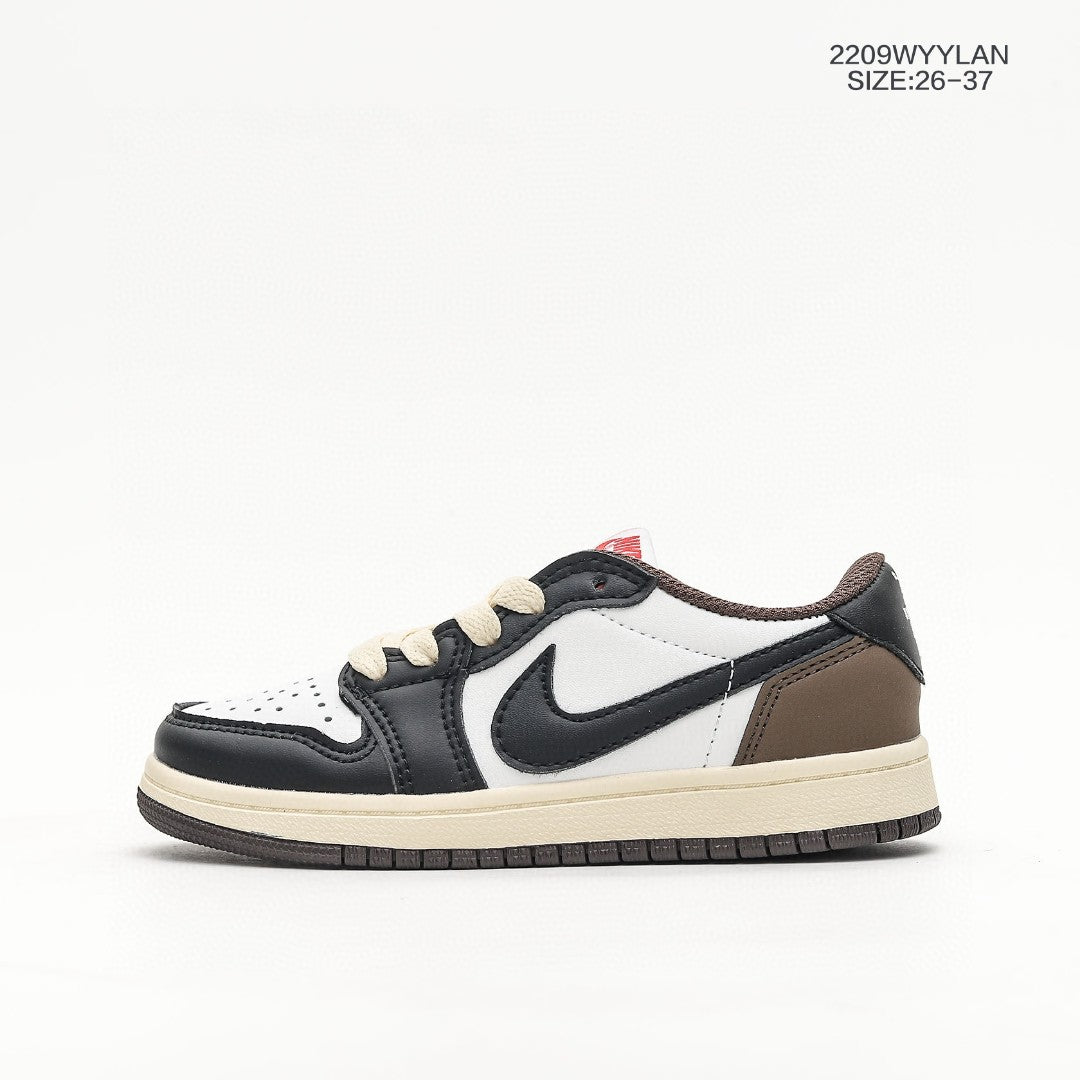 Jordan low-top hook series" white, black, brown, cream"