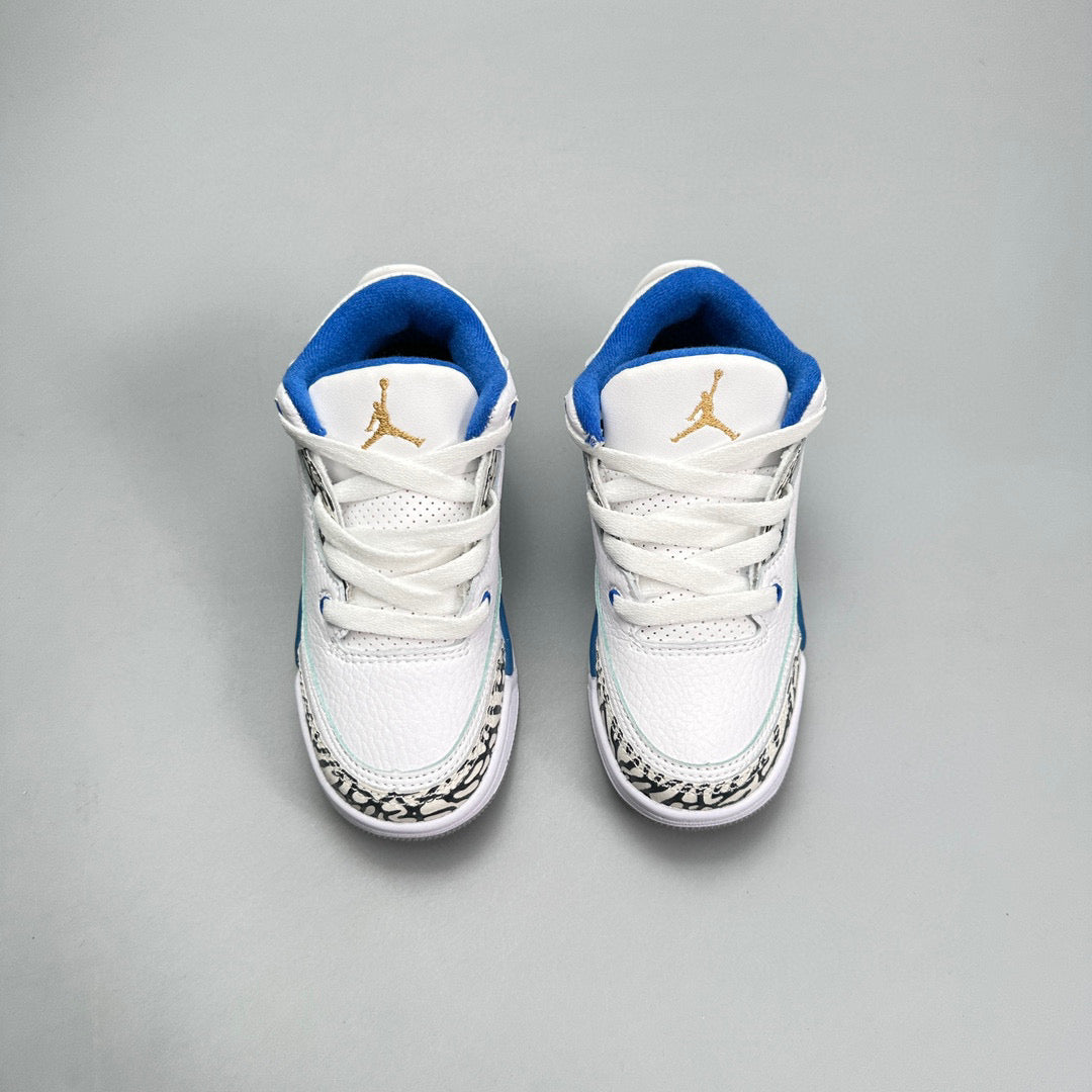 Jordan 3 children's shoes" white, blue"