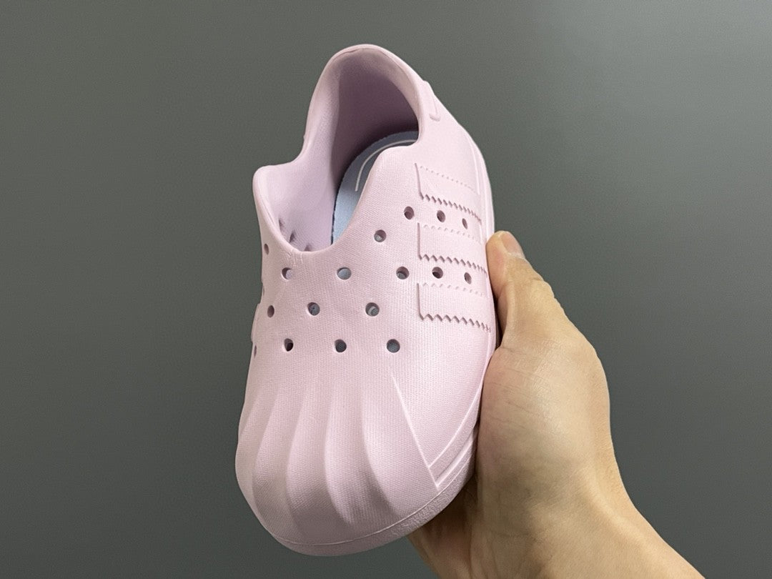 Soft shell hole slip-on sandals for children" light pink"