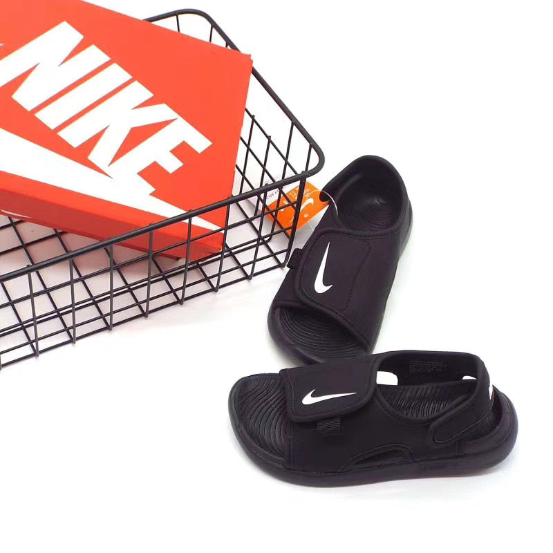 Nike fifth generation large breasted children's sandals "black"