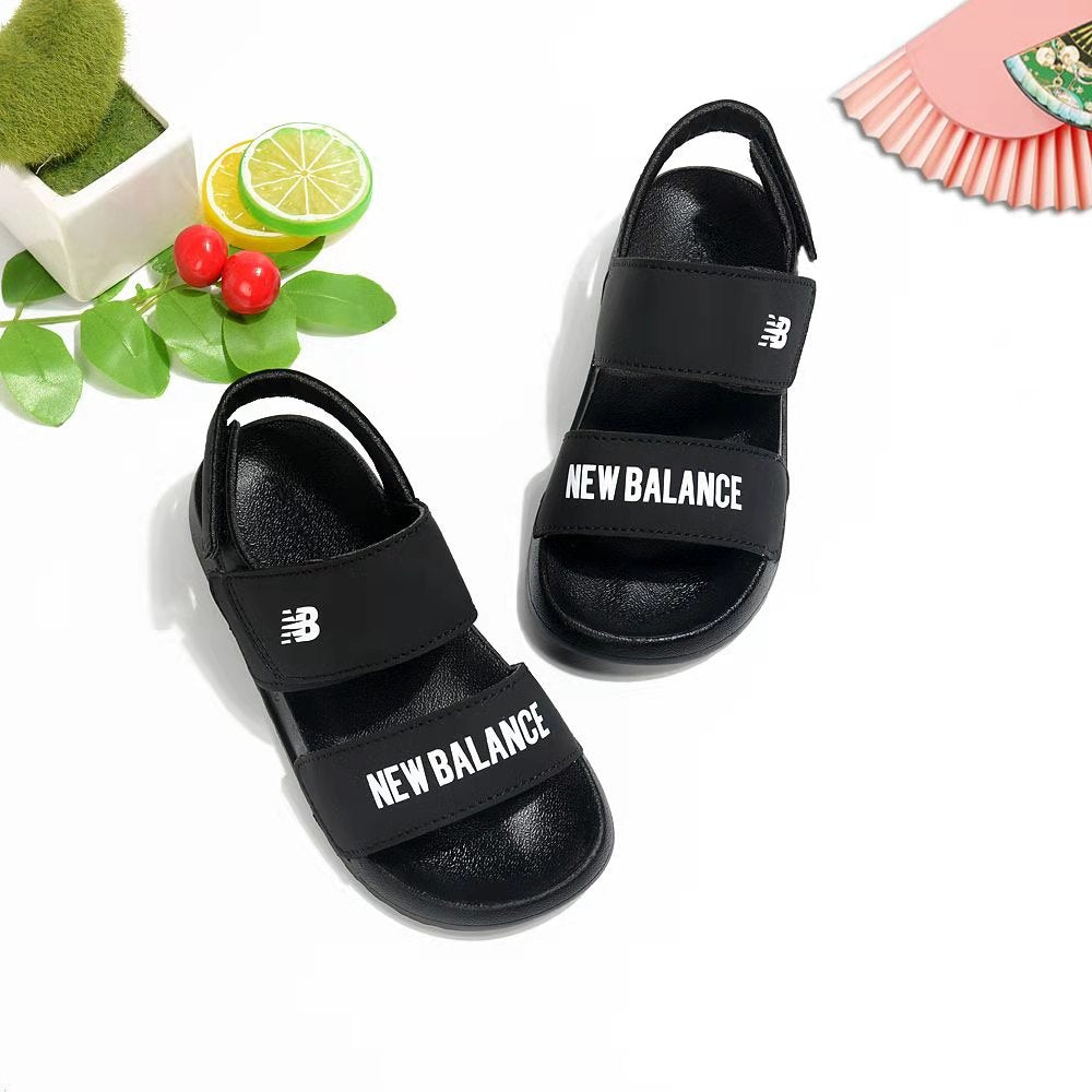 NB double bar sandals " black"