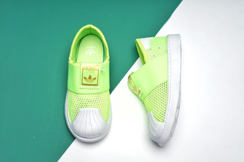 AD one-step soft shell mesh bandage shoes" yellow/ lime green with white"