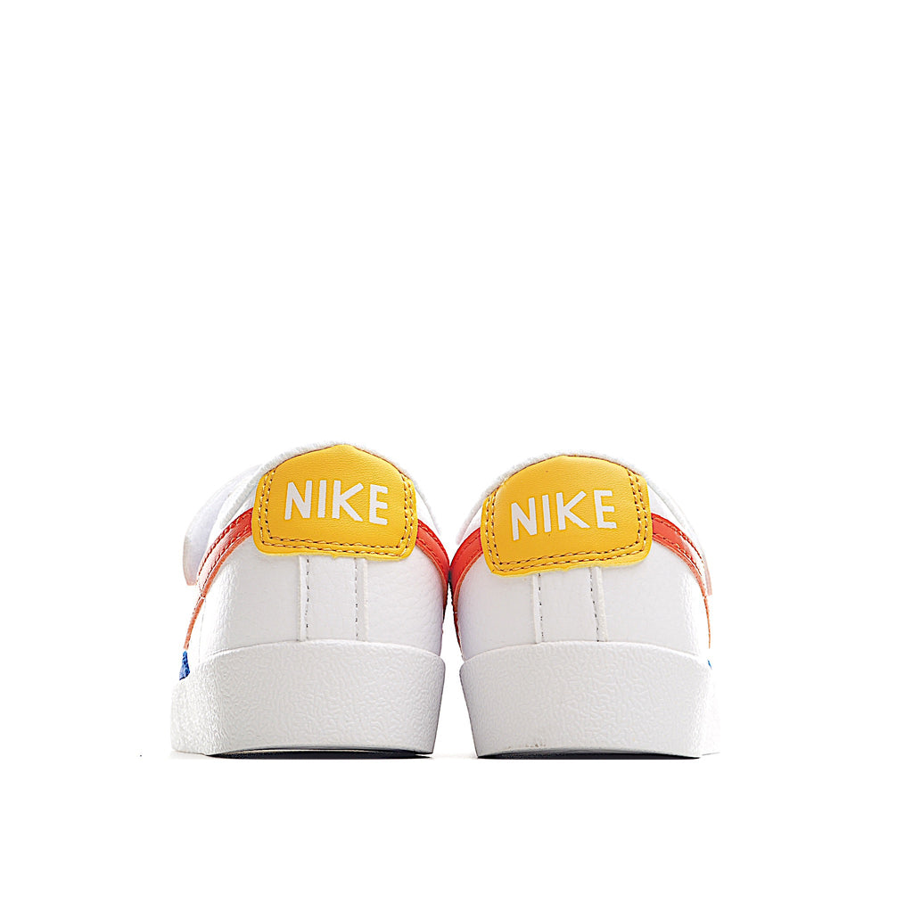 Trail Blazers Velcro Low-Top Kids Sneakers" white, blue, orange"