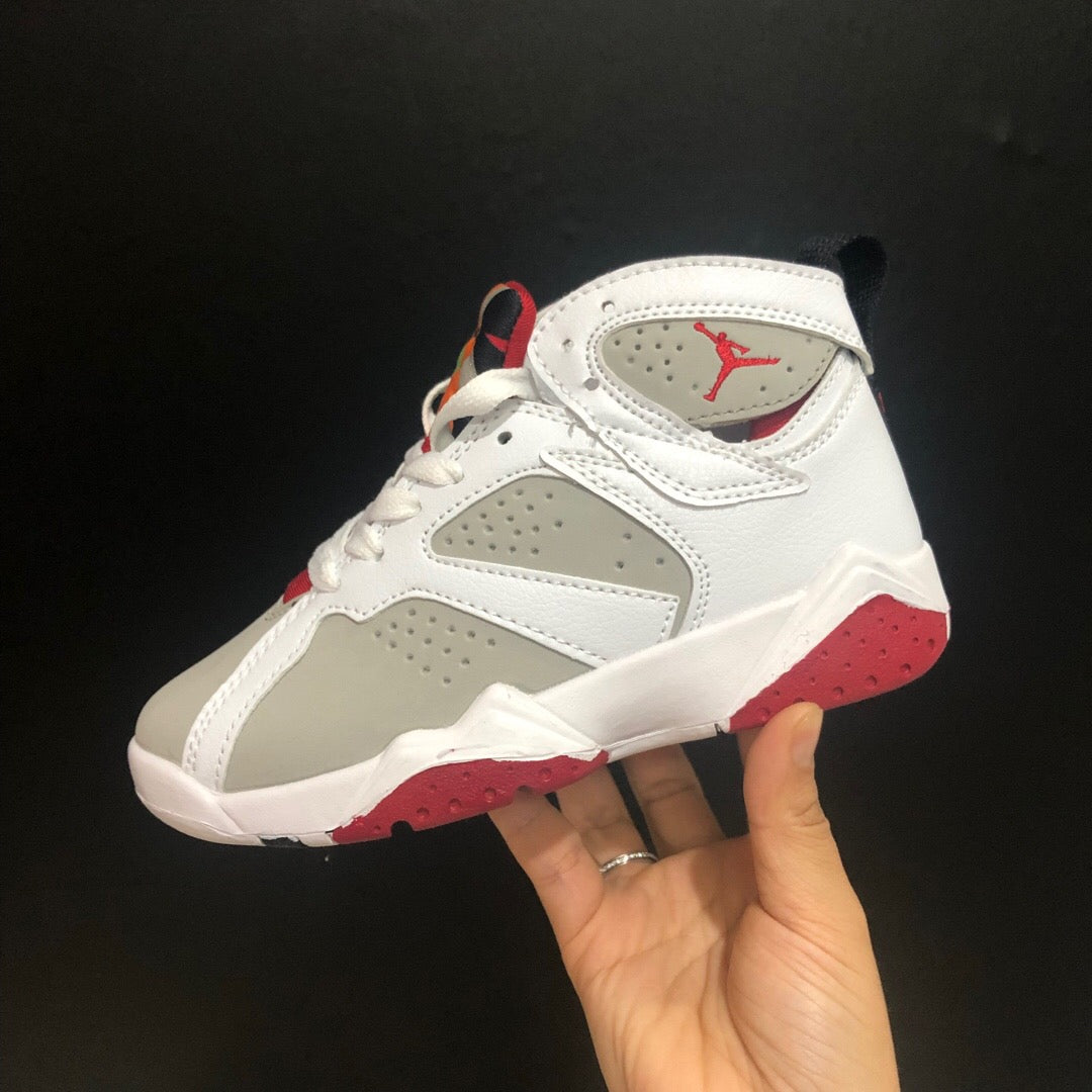 Jordan 7" white, gray, burgundy"