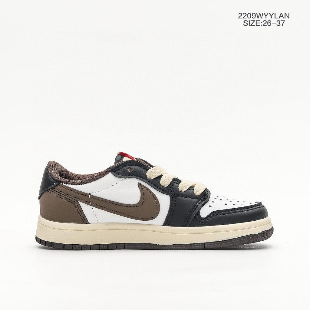 Jordan low-top hook series" white, black, brown, cream"