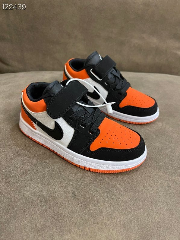 AIR JORDAN 1 low-top Velcro" white, black, orange"
