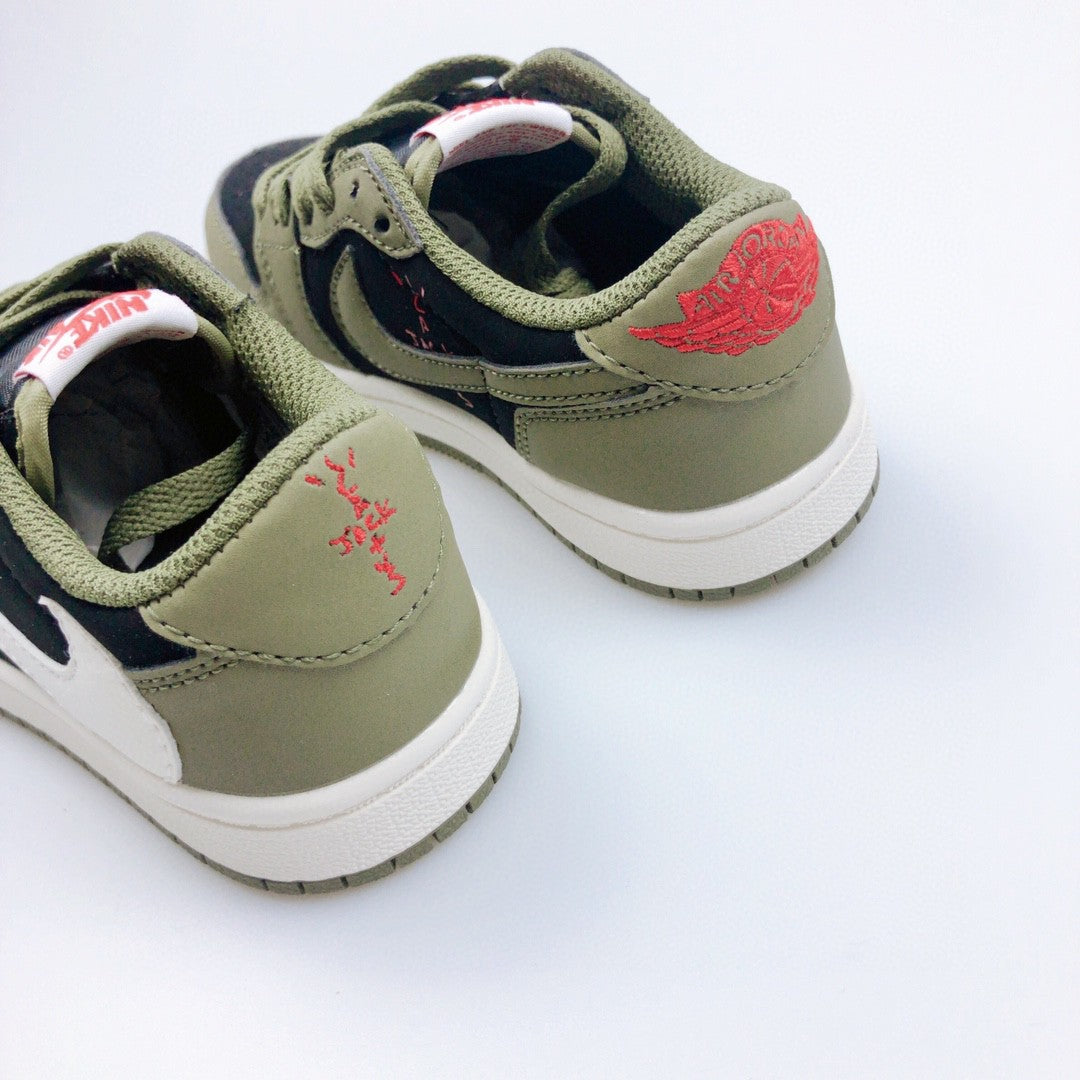 Jordan low-top reverse hook black warrior" olive green, black"