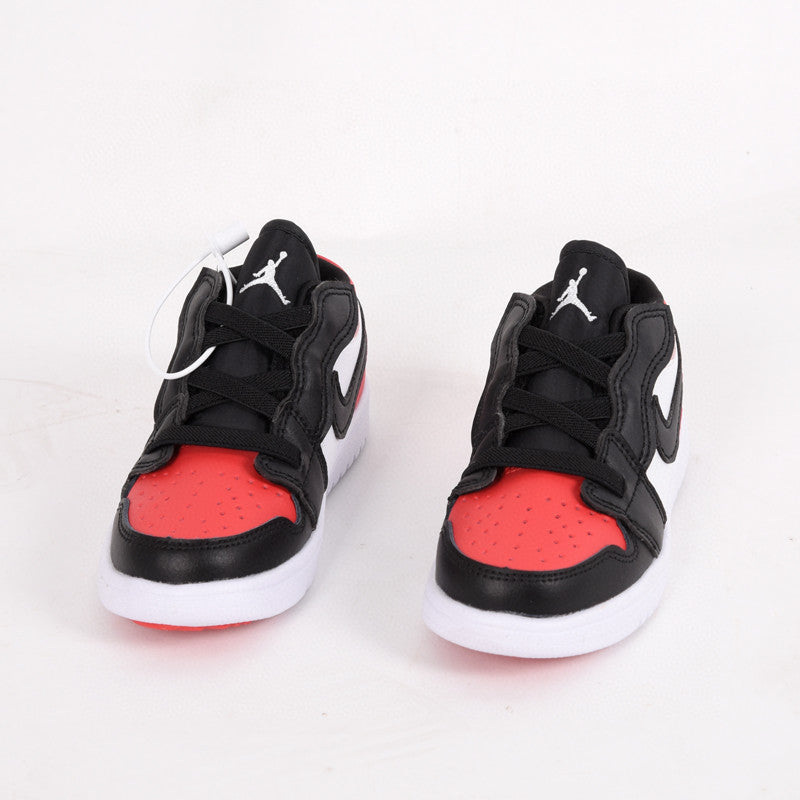 Jordan low top elastic band" white, black, red"