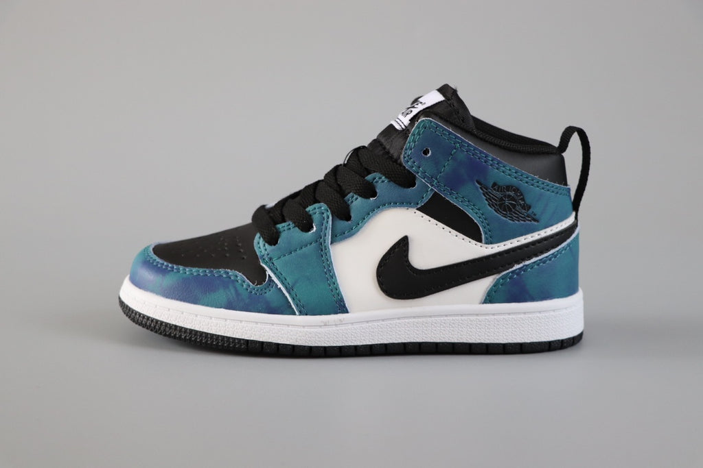 AJ-112" white, black, blue"