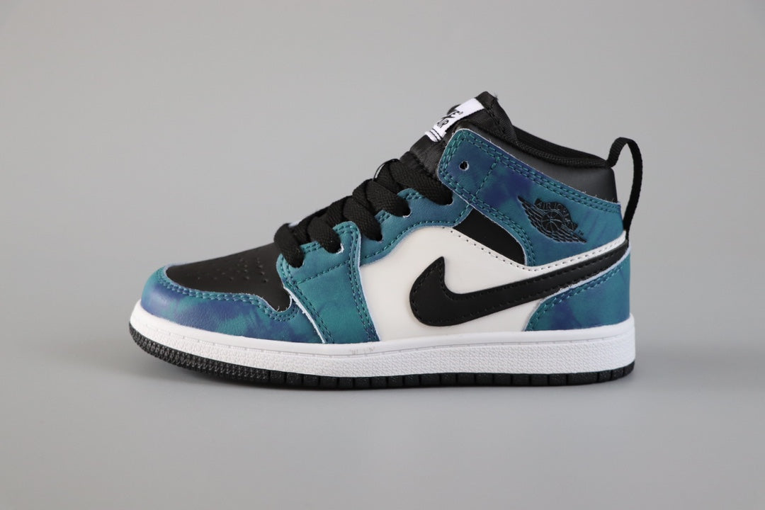 AJ-112" white, black, blue"