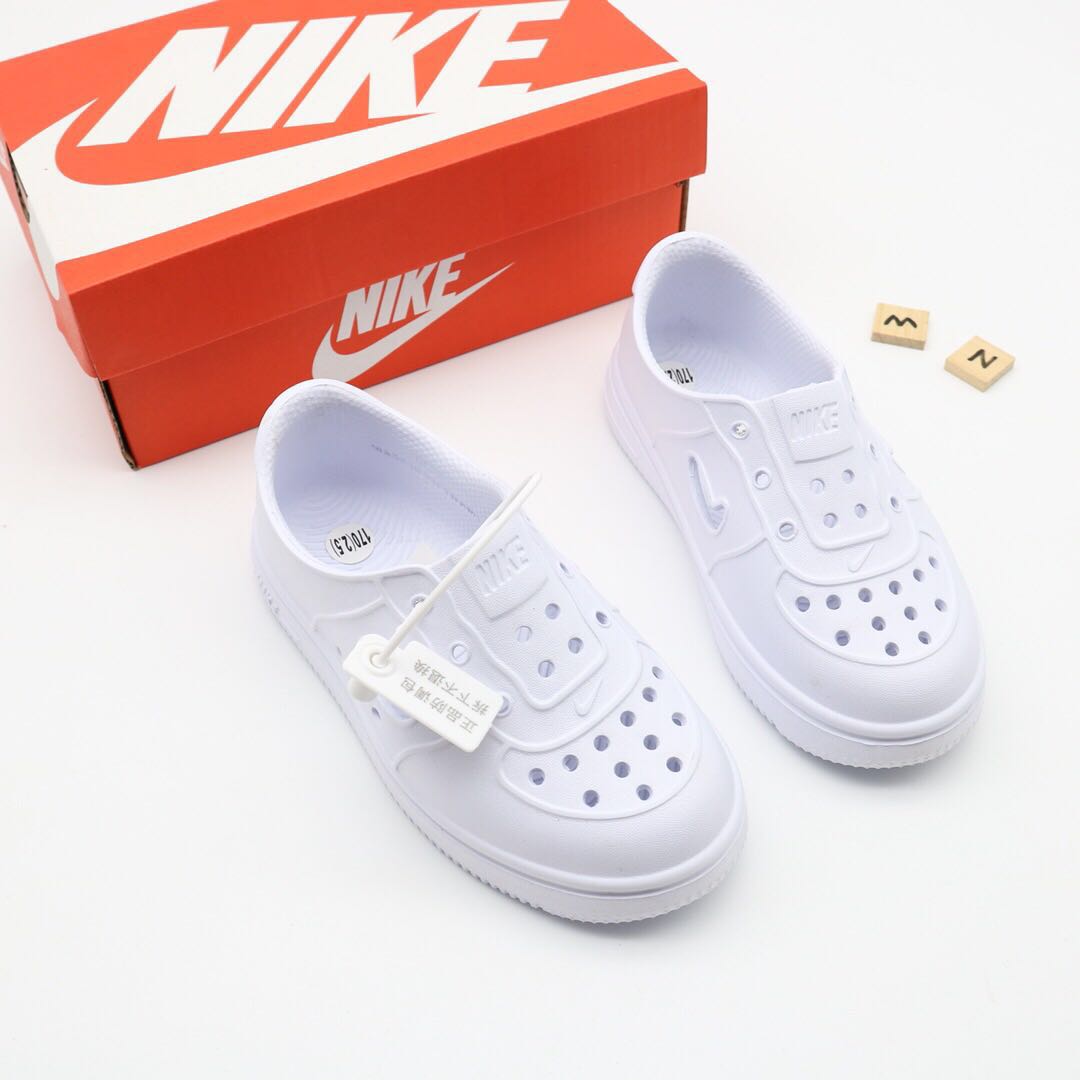 Nike Air Force Hole Shoes Beach Sandals" white"
