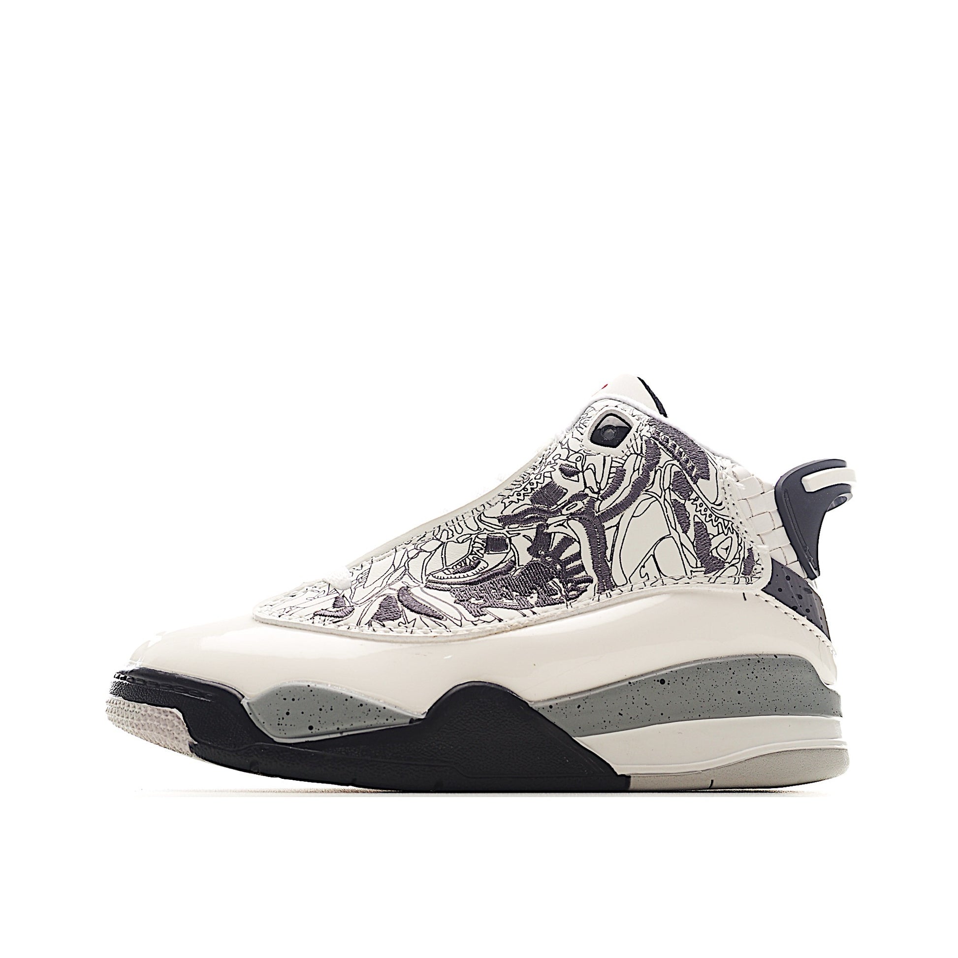 Jordan Zero Lace-Up Basketball Shoes for Kids" gray, crea, white"