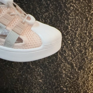 adidas shell toe sandals" peach"