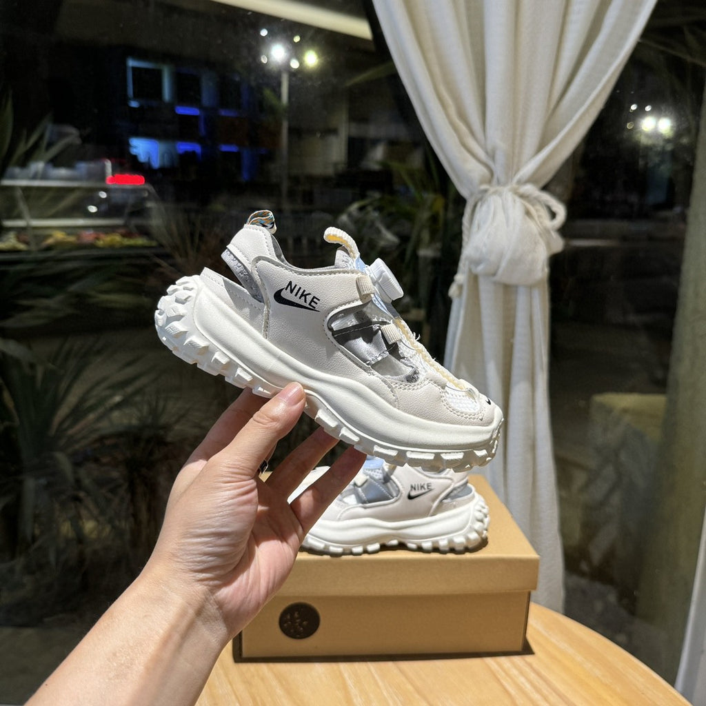Nike sandals" white, light blue"